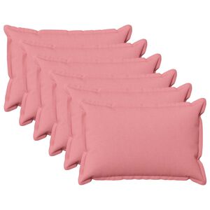 vidaXL Spilvenu pārvalks 6 pcs HOUTEN Rozā 50 x 75 cm Viltots lins