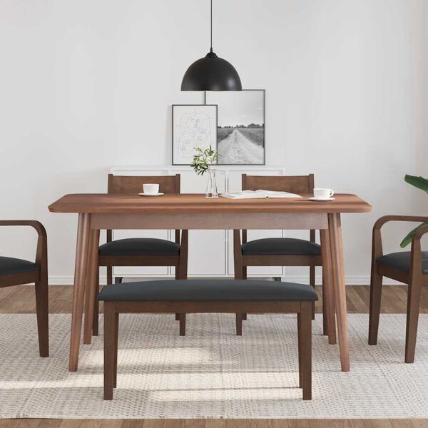 vidaXL Sols 90 cm Brūns Masīvkoka gumija