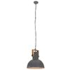 vidaXL griestu lampa, industriāls dizains, pelēka, 25 W, 42 cm, E27