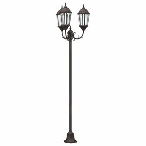 vidaXL Dārza gaisma 57 x 49 x 241 cm Alumīnijs un stikls