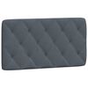 vidaXL galvgaļa spilvens, tum&scaron;i pelēks, 100 cm, samts