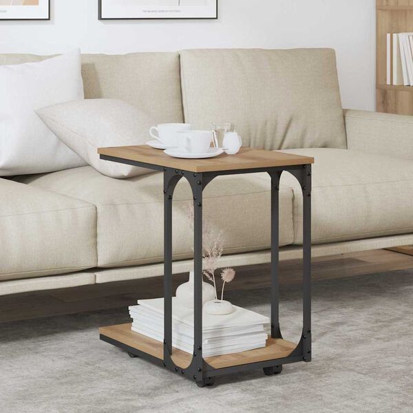 vidaXL Sānu galds Artisānā ozols 50 x 35 x 55.5 cm Inženierijas koks