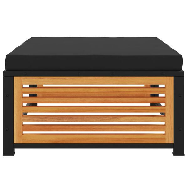 vidaXL dārza soliņ&scaron; ar spilvenu, 68x68x30 cm, akācijas masīvkoks