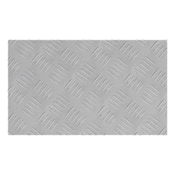 vidaXL Trepju paklājs Taisnstūra 4 pcs Sudraba 50 x 30 cm Alumīnijs