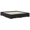 vidaXL Gultas rāmis Melns ozolkoks 180 x 200 cm Inženierijas koks