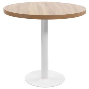 vidaXL bistro galds, gaiši brūns, 80 cm, MDF
