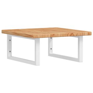 vidaXL izlietnes plaukts, stiprināms pie sienas, tērauds, ozola koks