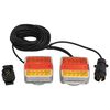 vidaXL piekabes lukturi, 2 gab., sarkani, 10,5x7,5x10 cm, 12 V, LED