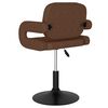 vidaXL grozāms virtuves krēsls, brūns audums