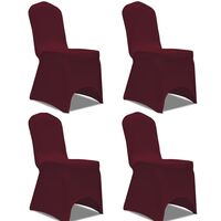 vidaXL krēslu pārvalki, 4 gab., elastīgi, bordo