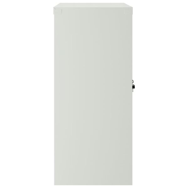 vidaXL biroja skapis, 2 durvis, pelēks, 90 cm, tērauds