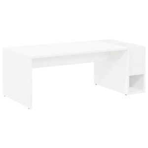 vidaXL Kafijas galdiņ&scaron; Balts 101,5 x 50 x 37 cm Inženierijas koks