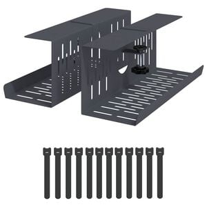 vidaXL Galda kabeļu organizators 2 gab. Antracīta 35 x 12 x 13 cm