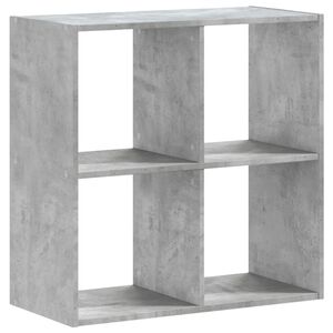 vidaXL grāmatplaukts, betona pelēks, 68,5x32x68,5cm, inženierijas koks
