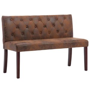 vidaXL sols, 120 cm, brūna mākslīgā zam&scaron;āda