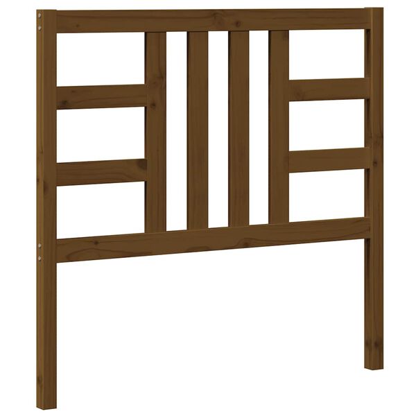 vidaXL gultas galvgalis, medus brūns, 106x4x100 cm, priedes masīvkoks