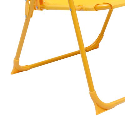 vidaXL 3-daļīgs bērnu bistro mēbeļu komplekts ar saulessargu, dzeltens