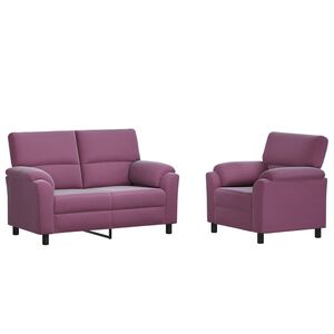 vidaXL Dīvānu komplekts 2 pcs Violeta Samts
