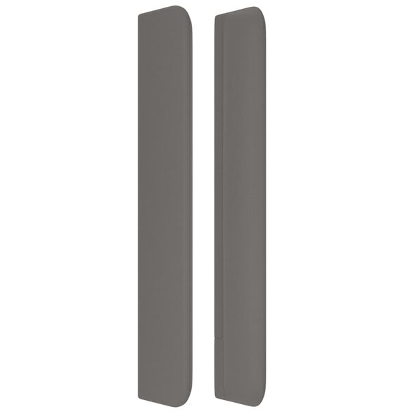 vidaXL galvgalis ar malām, pelēka mākslīgā āda, 83x16x118/128 cm