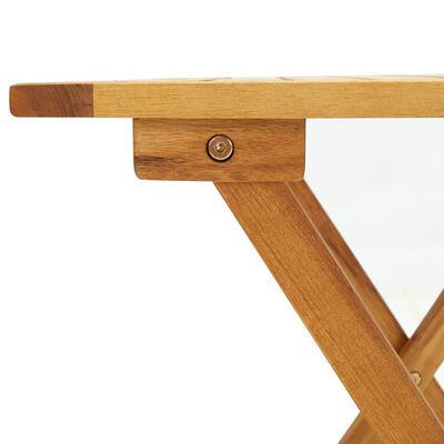 vidaXL terases krēsli ar kāju balstu un galdiņu, akācijas masīvkoks