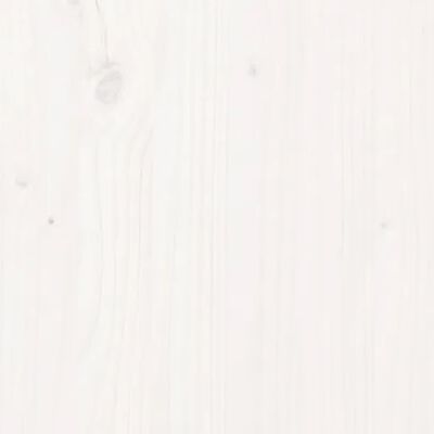 vidaXL kumode, balta, 100x40x75 cm, priedes masīvkoks