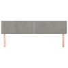 vidaXL gultas galvgaļi, gai&scaron;i pelēks, 200x5x78/88 cm, samts