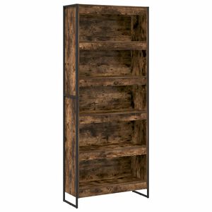 vidaXL Grāmatplaukts 80 x 30 x 189,5 cm Inženierijas koks Dūmu ozols