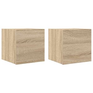 vidaXL sienas TV skapī&scaron;i, 2 gab., ozolkoka, 30,5x30x30 cm