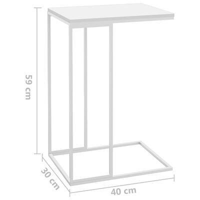 vidaXL galdiņš, balts, 40x30x59 cm, inženierijas koks