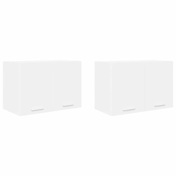 vidaXL Piekarams skapītis ar uzglabā&scaron;anu 2 pcs Balts 60 x 31 x 40 cm