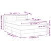 vidaXL Kastītes atsperu gulta ar matraci Krēmkrāsa 140 x 200 cm audums
