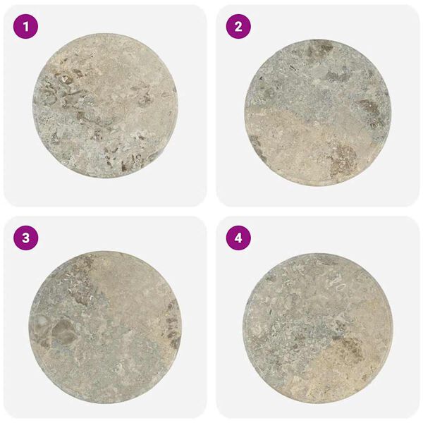 vidaXL galda virsma, &Oslash;50x2,5 cm, pelēks marmors