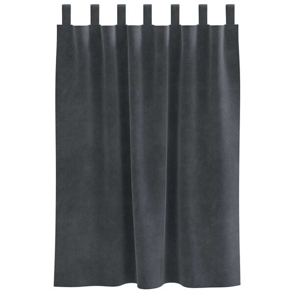 vidaXL Aptum&scaron;ojo&scaron;ie aizkari 2 pcs Gai&scaron;i pelēks 140 x 140 cm Samts