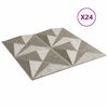 vidaXL Sienas paneļi 24 pcs Origami Betons 50 x 50 cm XPS Putu