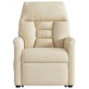 vidaXL elektrisks masāžas krēsls, paceļams, krēmkrāsas audums