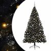 vidaXL Mākslīgais LED Ziemassvētku eglīte su 300 LED Melna 240 cm PVC