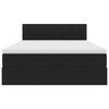 vidaXL Gulta ar uzglabā&scaron;anas vietu un LED Melna 140 x 200 cm Samts