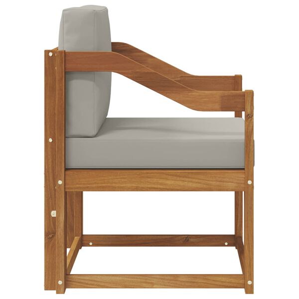 vidaXL Āra dīvāns Cieta akācijas koks un poliesters