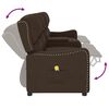 vidaXL četrvietīgs masāžas krēsls, glāžu turētājs, brūna mākslīgā āda