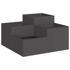 vidaXL Dārza stādītājs Melna 80 x 80 x 48 cm Tērauds