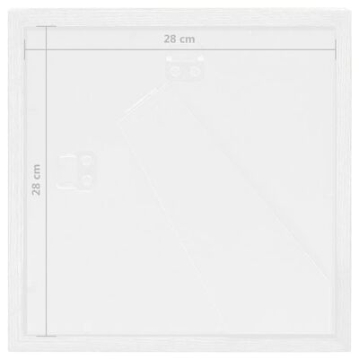vidaXL 3D foto rāmji, 5 gab., balti, 28x28 cm, 20x20 cm attēliem