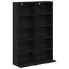 vidaXL CD skapis 2 gab. Melns ozols 33 x 23,5 x 97,5 cm