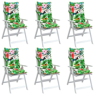 vidaXL dārza krēslu spilveni, 6 gab., krāsains oksforda audums