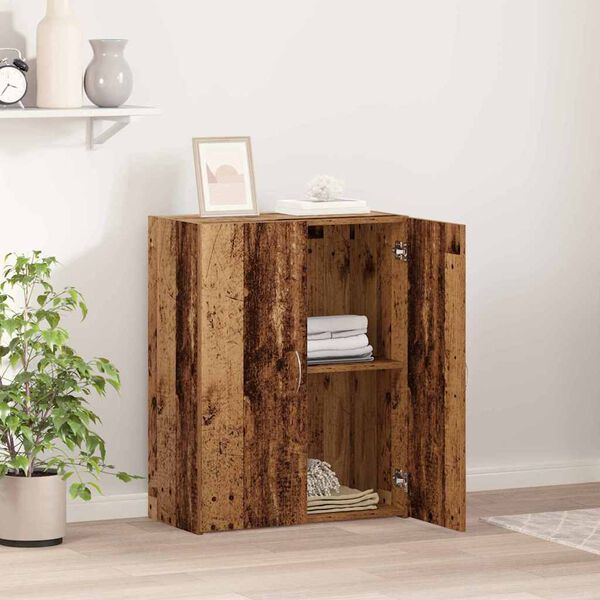 vidaXL Biroja skapis ar plauktu Melns ozolkoks 70 x 32 x 77.5 cm