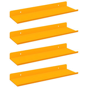 vidaXL Peldējo&scaron;ais plaukts 4 pcs Sinapsu dzeltena 30 x 9 x 2,5 cm