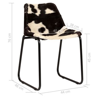 vidaXL virtuves krēsli, 6 gab., dabīga kazas āda