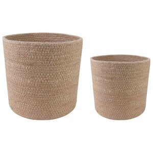 vidaXL Augu poda komplekts 2 gab. Dabiska &Oslash; 28 x 28 cm