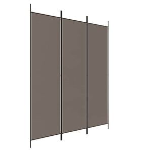 vidaXL 3-paneļu istabas aizslietnis, antracītpelēks, 150x200 cm audums