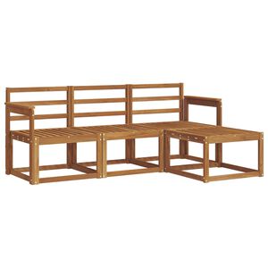 vidaXL Āra dīvānu komplekts 4 pcs Dabiska