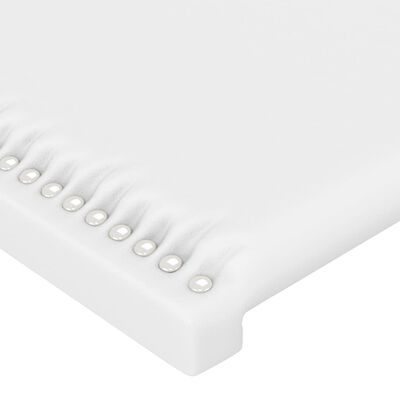 vidaXL gultas galvgaļi, 2 gab., 72x5x78/88 cm, balta mākslīgā āda
